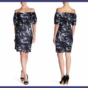 NEW! Alton Gray Off-the-Shoulder Jacquard Patterned Dress‎ [ SZ 4 ]